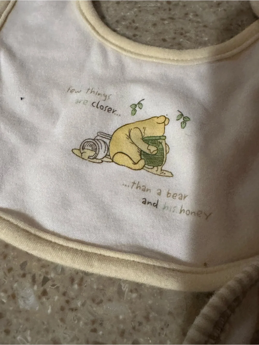 Winnie the Pooh baby bundle withsleeper, towel, bibs,